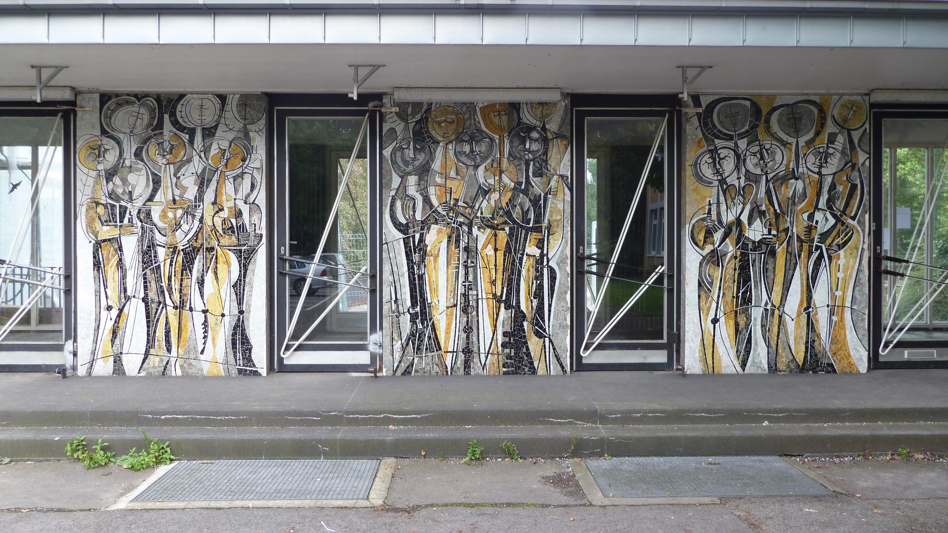 Heinrich Wilthelm: Glasmosaike Eingang Annette-von-Droste-Hülshoff-Schule